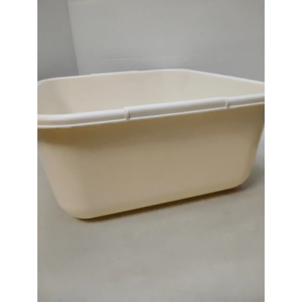 Vintage Rubbermaid Plastic Dish Pan 2951 11.4 Quart Cream Beige Label 10.8L 1994